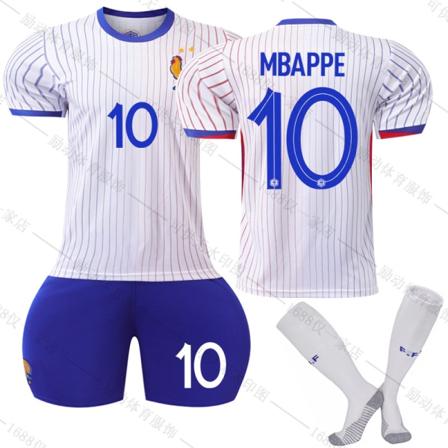 Jud- Euro 2425 Frankrig Away Fodboldtrøje 10 MBAPPE S