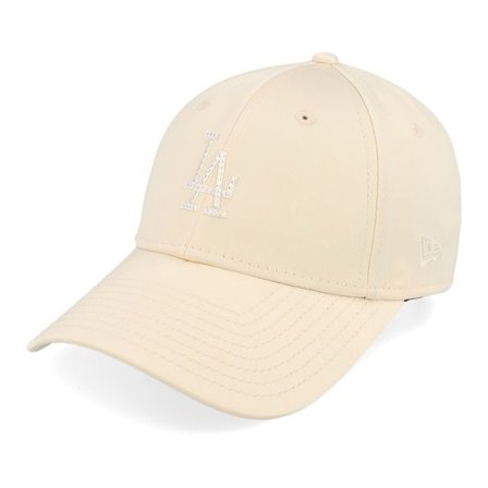 New Era - MLB Beige adjustable Keps - Los Angeles Dodgers Womens Satin Rhinestone 9FORTY Stone Adjustable @ Hatstore