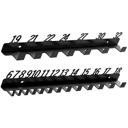 Værkstedsnøgle Opbevaringsstativ 6-18, 19-32, 6-32 Mærkede Slots Mulighed Kraftig