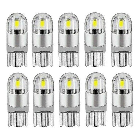 10 kpl 6000K Canbus T10 168 194 W5W kupukilven sivumerkki LED-lamppu valkoinen [DB]
