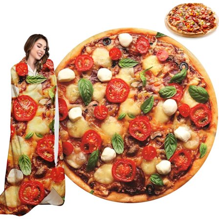 Matta i form av en tortilla, rolig äggpläd