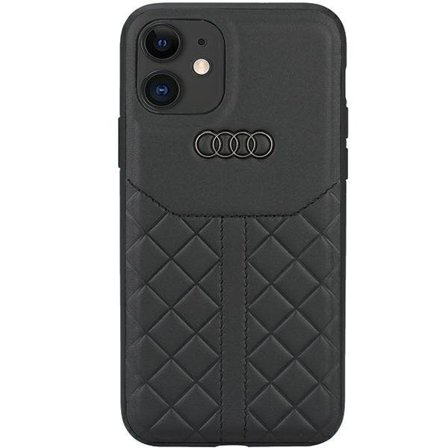 Audi äkta läder iPhone 11 / Xr 6,1" svart/svart hårddisk AU-TPUPCIP11R-Q8/D1-BK