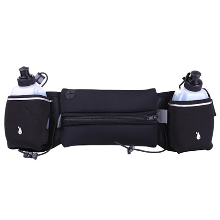 Vandtæt taljetaske til udendørs sport med 2 vandflaskeholdere (vandflasker ikke inkluderet) til løb, bjergbestigning og vandring