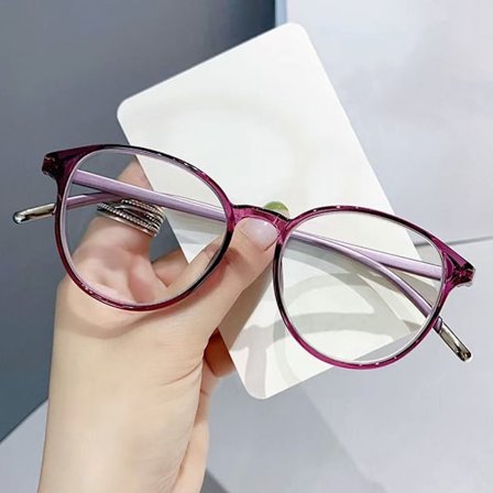 Anti-blåt lys læsebriller Runde briller LILLA