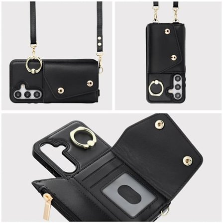 Galaxy A15 5G Mobilskal Wonder Korthållare - Lila