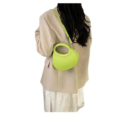 Crossbody Bags For Women Pu Handbag Small Round Bag Green)