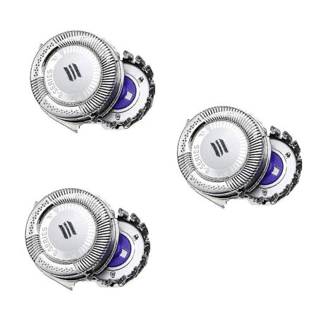 3 stk. barberhoder til Philips Norelco Hq8 Pt860 Pt870 At890 Hq7760 Hq8875 Hq7320 Hq7890