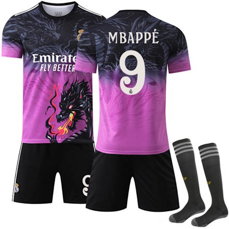 Real Madrid Mbappé #9 2025/2026 Special Edition Lyhythihainen Lasten Jalkapallopaita/Shortsit/Sukat Setti Nuorten Lasten Koot