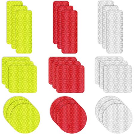 90 stk advarsel reflekterende klistremerker sikkerhet reflekterende klistremerke natt synlighet vanntett reflektor klistremerke prikk reflekterende 