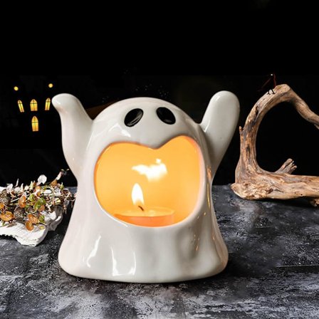 Halloween Ljusstake med Spöke