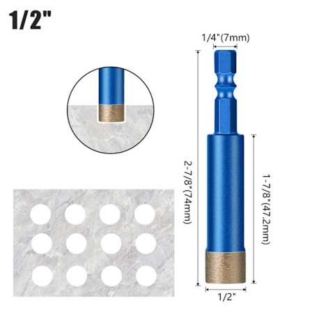 Torrborrspets Kakelborrspets 1/2 1/2