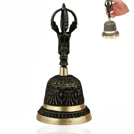Tibetansk klocka - TD - 16 CM - Ren koppar - Hantverk - Inredning/utomhusdekoration