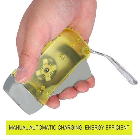 Led Dynamo Vind Opptrekkbar Lommelykt Håndpress Krank Nr