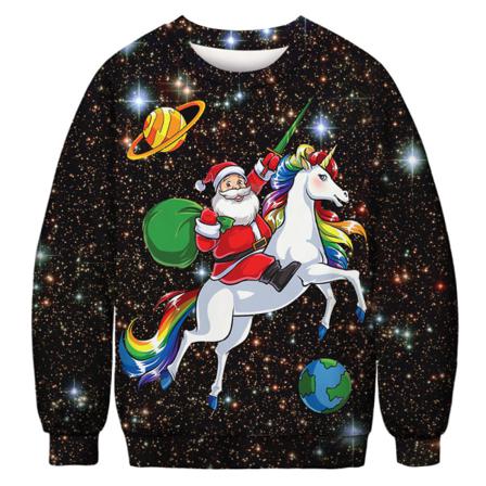 3d Djur Älva Tryckt Tröja Långärmad T-shirt Xxl