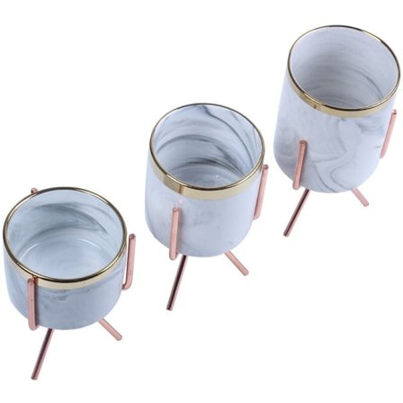 Pohjoismainen marmori kuvio maljakko taide keraaminen rauta taide kulta hopea pöytälevy astia vihreä kasvi ruukku koti toimisto koristeelliset 