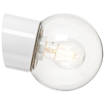 Ifö Electric 6044-510-10 Väggarmatur klar, sned, IP54 Vit, Belysning