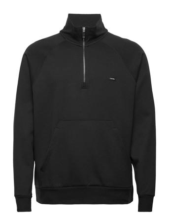 Modal Comfort High Neck Half Zip Sweatshirt Trøje Sort Calvin Klein
