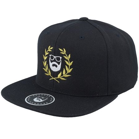 Bearded Man - Black - snapback - Cap - Caesar Logo Black Snapback - Hatstore