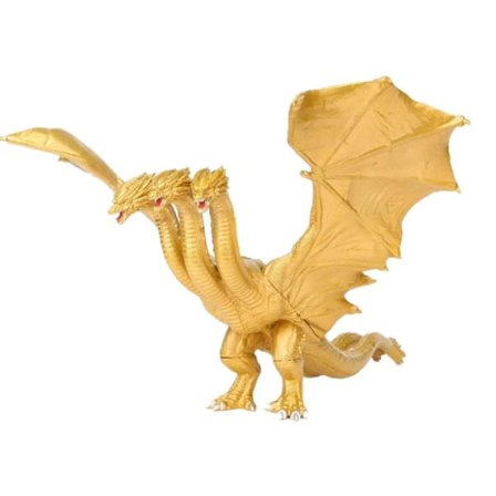 Ghidorah Gold of 3 Head Dragon Ghidorah Pvc Golden Dragon Action Figure Collection Toy[HK]
