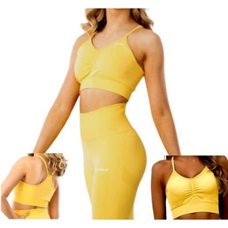 Seamless Sport BH Topp Gul Gymshout