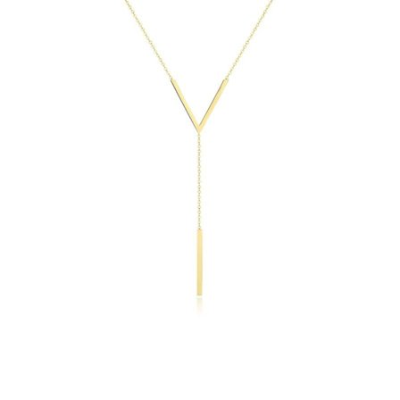 #Lang geometrisk halskæde med vedhæng#