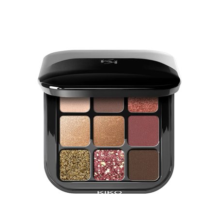 Kiko Milano Glamour Multi Finish Eyeshadow Palette 03 Burgundy Notes, Makeup, Øjne, Øjenskygge
