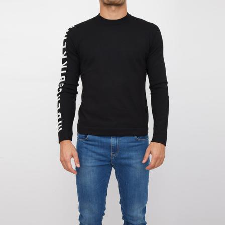 Bikkembergs Round-neck Strik Sort, Herre Strik