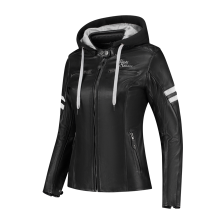 Chaqueta de Moto Mujer Rusty Stitches Joyce Hooded v2 Negro 46