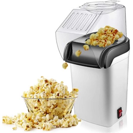 Air Popcorn Popper Maker, Elektrisk Varmlufts Popcornmaskin-1200W, Oljefri US Plugg_Spesielle gaver