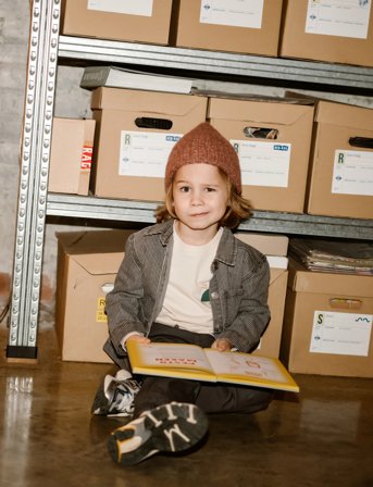 Daily 7 T-Shirt Longsleeve Chest Print - Cream - 110