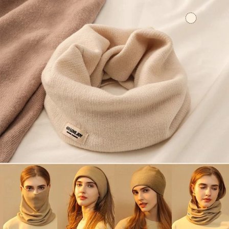 Strikket halsduk Varmt skjerf BEIGE