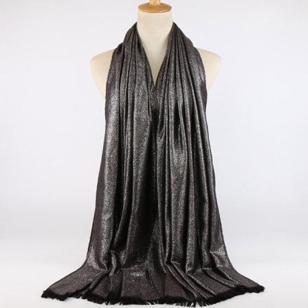 Dam Scarf Sjal 2022 Höst och vinter Tofs Varmt solskydd Casual 18# Black Silver 180cm