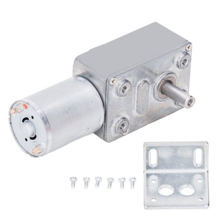 Gearmotor med snekkegear, justerbar CW CCW rotation, stort drejningsmoment, selvlåsende DC 12V 2W 0‐5RPM