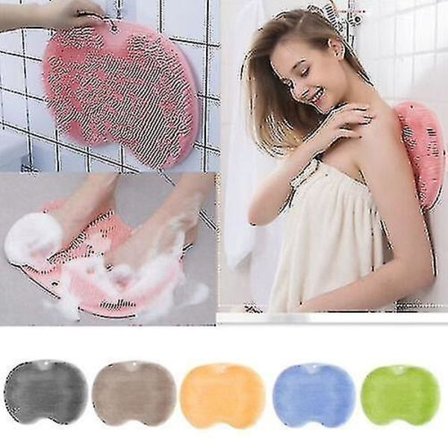 Silikon Dusj Fot Skrubb Ryggbørste Massasjer Ikke-Skli