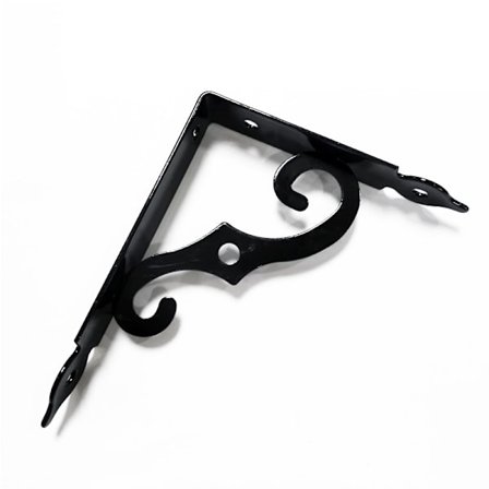 Vägghyllfäste - 2 Delar Vägghyllstöd - 190 x 140 mm - Svart Wro