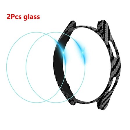2 ST Glas+Fodral för Samsung Galaxy Watch 6 Classic 43mm 47mm Vattentätt PC Stötfångarskydd+Skärmskydd Galaxy Watch6 40mm 44mm