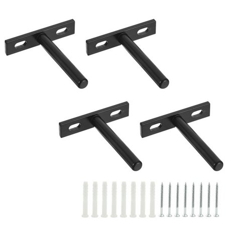 4 stk. - skjulte flydende hyldeknægte - 3" - sølv - hylder - flydende hyldesupportknægte