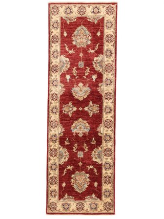 Ziegler Rug Oriental Runner Dark Red/Orange (Wool, Afghanistan)