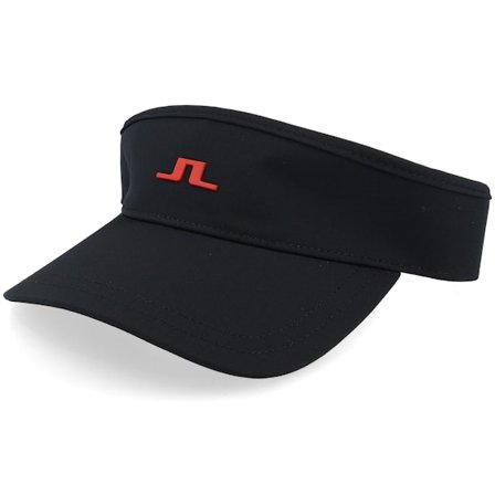 J.Lindeberg - Noir visor Casquette - Yaden Black Visor @ Hatstore