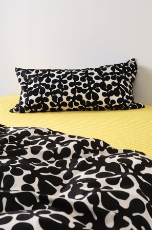 Jotex - Putetrekk 50x90 Cm Økologisk Hvit/svart - KNOTA - Kjøp Putevar hos Jotex