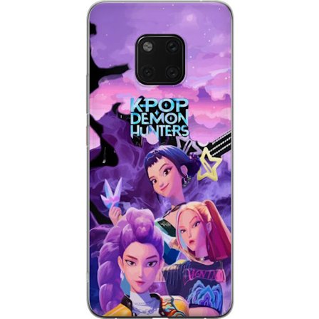 Yhteensopiva Puhelinkuori Huawei Huawei Mate 20 Pro K Pop Demon Hunters anime-suunnittelu kolmella naispuolisella soturilla tyylikkäässä violetissa