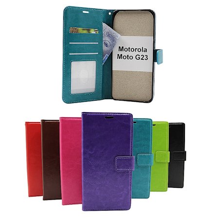Crazy Horse Wallet Motorola Moto G23
