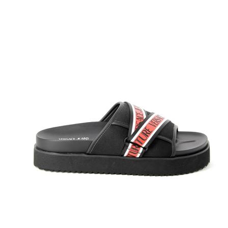 Versace Jeans Couture, Sliders Czarny, Mężczyzna, Rozmiar: 41 EU