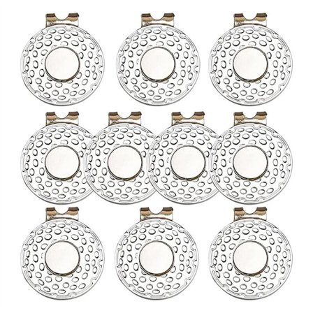 Magnetisk Golf Hat Clips Bold Markør Holder til Golf Hatte Caps Visor Bælte, Sølv