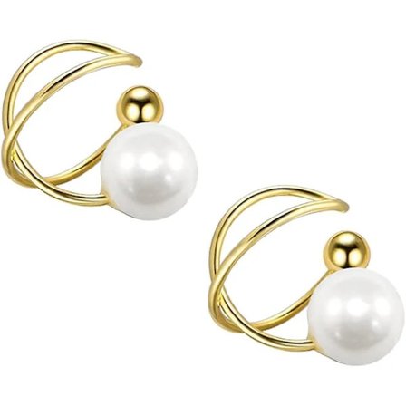 Øredobber, minimalistiske øredobber, klips falsk øremansjett (1 par)