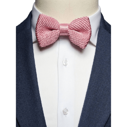 John Henric Knitted Bow Tie Kostymtillbehör Herr Rosa ONESIZE