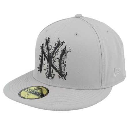 New Era - MLB Gris fitted Casquette - New York Yankees 59FIFTY Cracked Gray Fitted @ Hatstore
