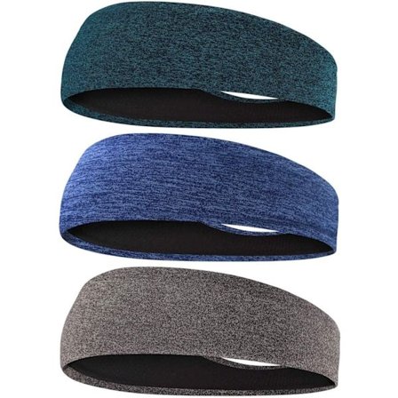 Hodebånd for menn, 3-pakks hodebånd for menn, sportshodebånd for løping, trening, yoga, sykling