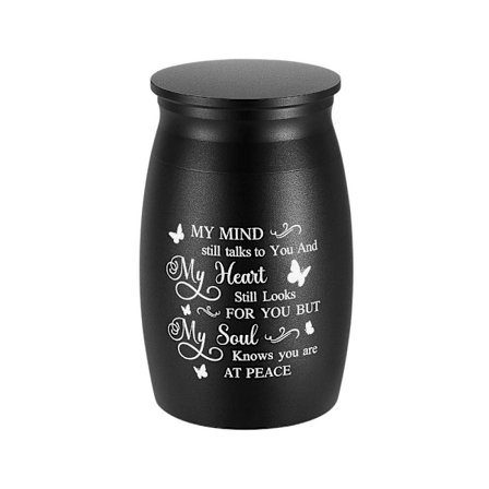 Liten urne Miniatyrurner for menneskelig aske Ask urne