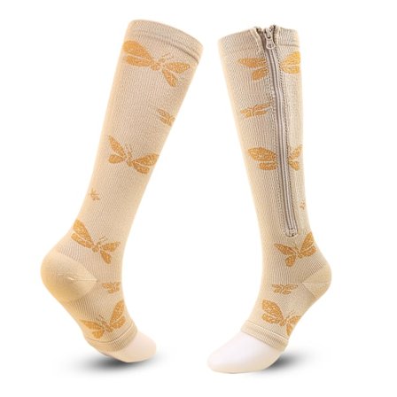 Dragkedja Kompressionsstrumpor Öppen Tå Kompressionsstrumpor med Dragkedja